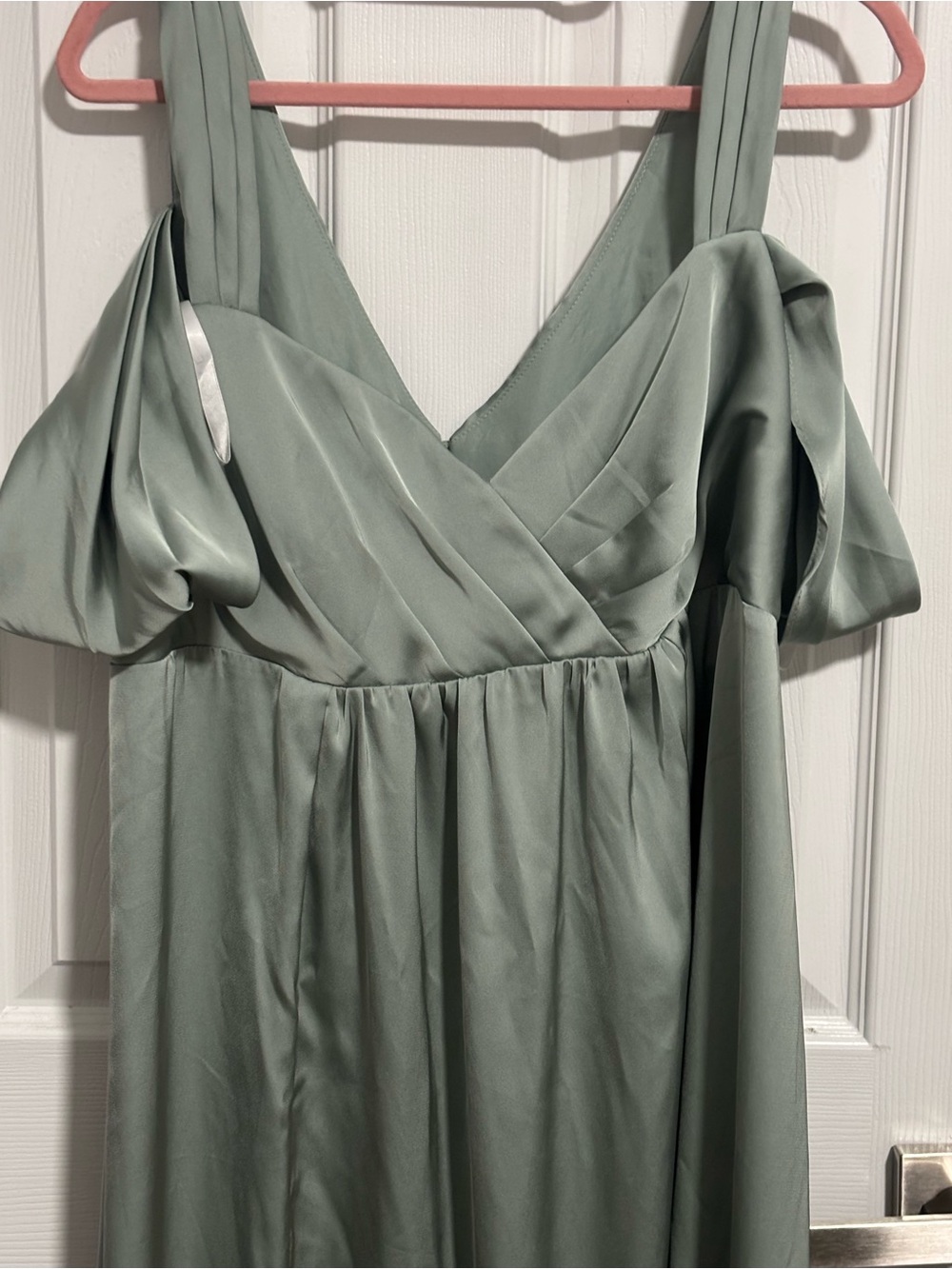 Elegant Sage Green Satin Maxi Dress Azazie Rhea